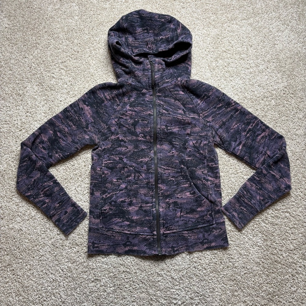 Lululemon Athletic Hooded Zip Jacket in Black and Purple